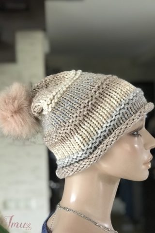 imusau.lt | listing Nauja kepurė su kailiniu bumbulu